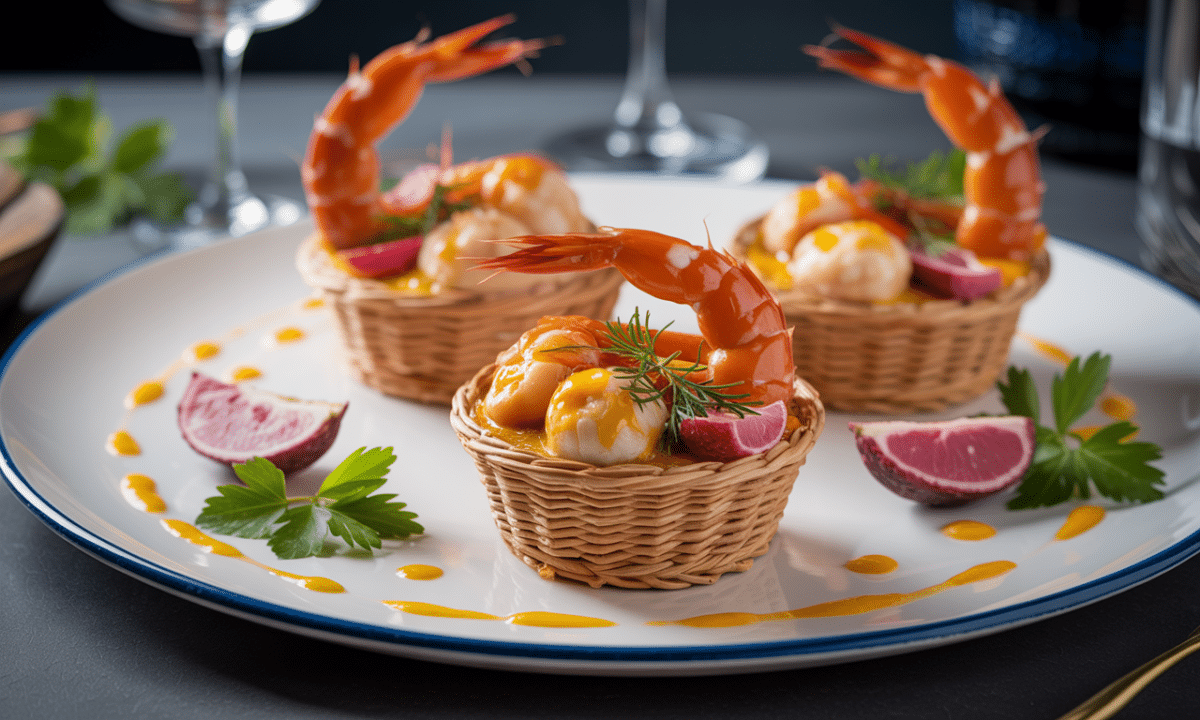 découvrez nos cassolettes gourmandes aux gambas et saint-jacques, un délice crémeux et raffiné qui séduira vos papilles à chaque bouchée.