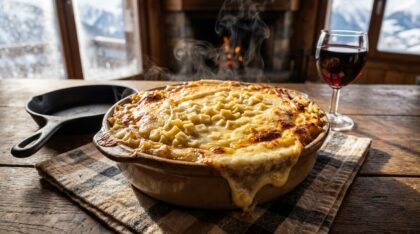découvrez notre gratin savoyard express aux crozets et reblochon fondant, une recette réconfortante parfaite pour égayer vos soirées d'hiver avec chaleur et saveurs authentiques.