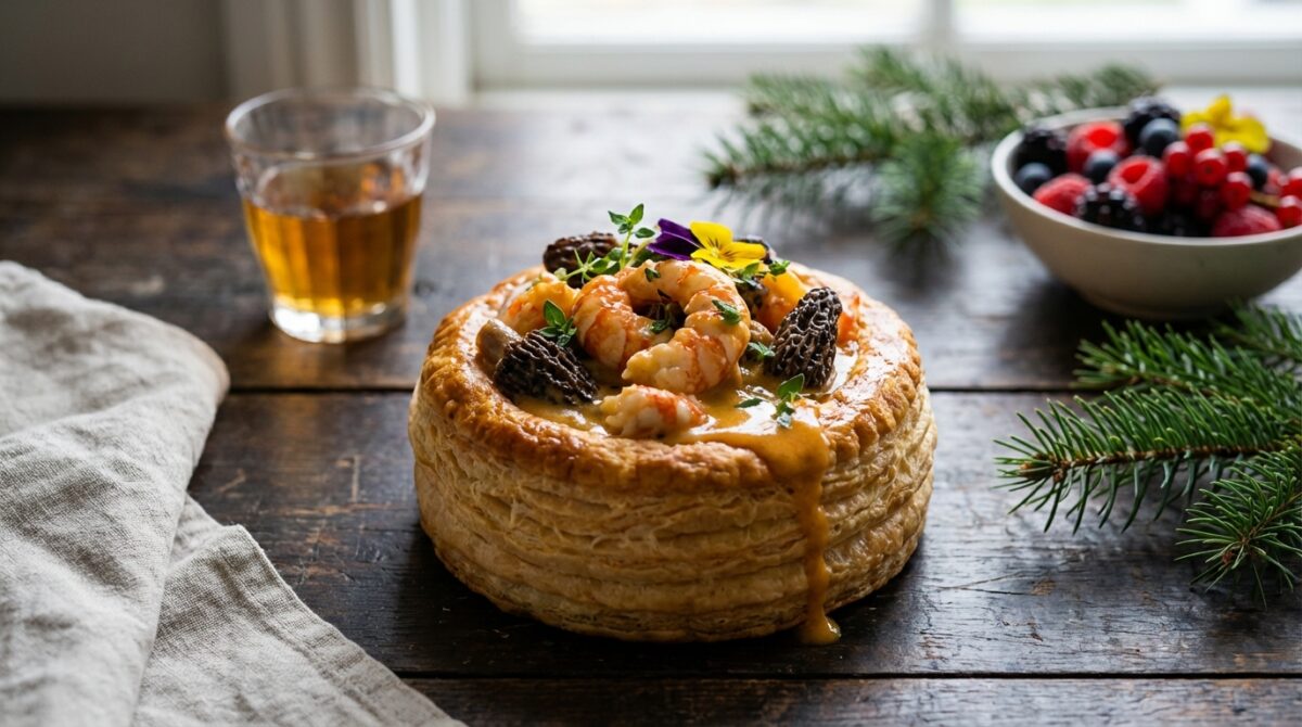 découvrez notre recette festive de vol-au-vent aux langoustines, morilles et grand marnier, une explosion de saveurs idéale pour un noël gourmand et raffiné.