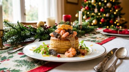 découvrez une recette festive et raffinée : un vol-au-vent aux langoustines, morilles et grand marnier, parfait pour émerveiller vos invités à noël.