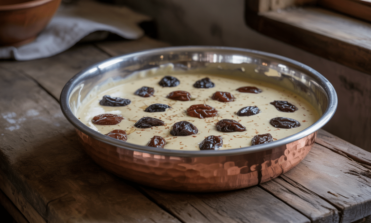 savourez un far breton traditionnel aux pruneaux fondants et lait entier, une douceur authentique qui ravira tous les palais dès la première bouchée.