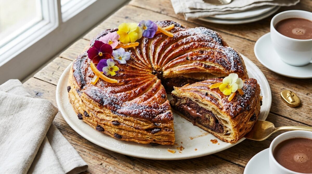 découvrez la galette irrésistible au frangipane et chocolat au lait, un délicieux mariage qui transforme chaque bouchée en un moment de plaisir unique.