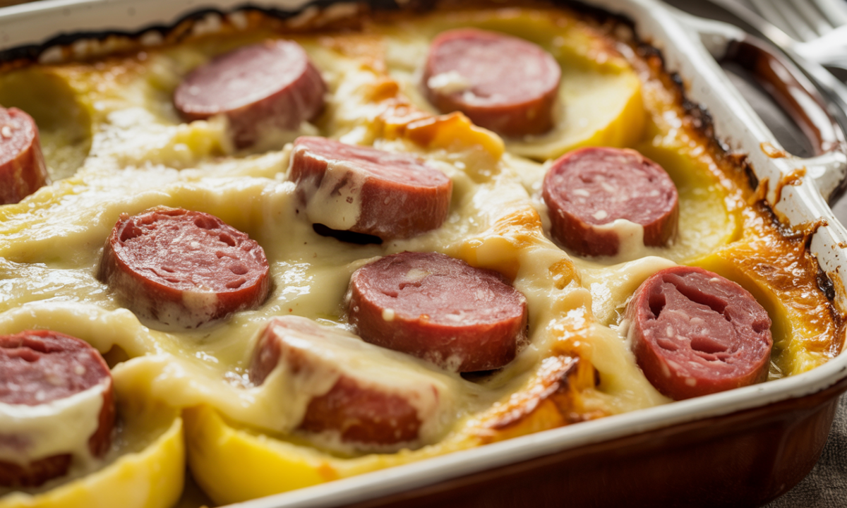 découvrez notre gratin de pommes de terre à la saucisse de morteau et cancoillotte, un plat réconfortant et savoureux qui ravira toute la famille.