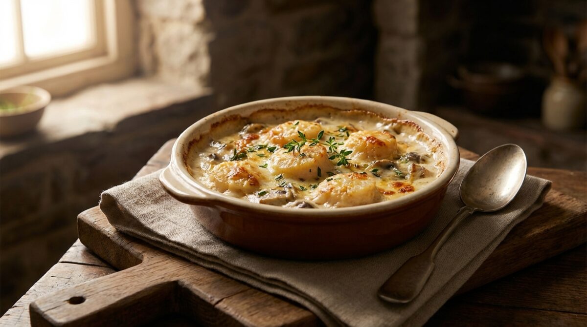 découvrez notre recette raffinée de gratin de saint-jacques à la crème et aux champignons, un plat savoureux qui ravira tous vos convives.