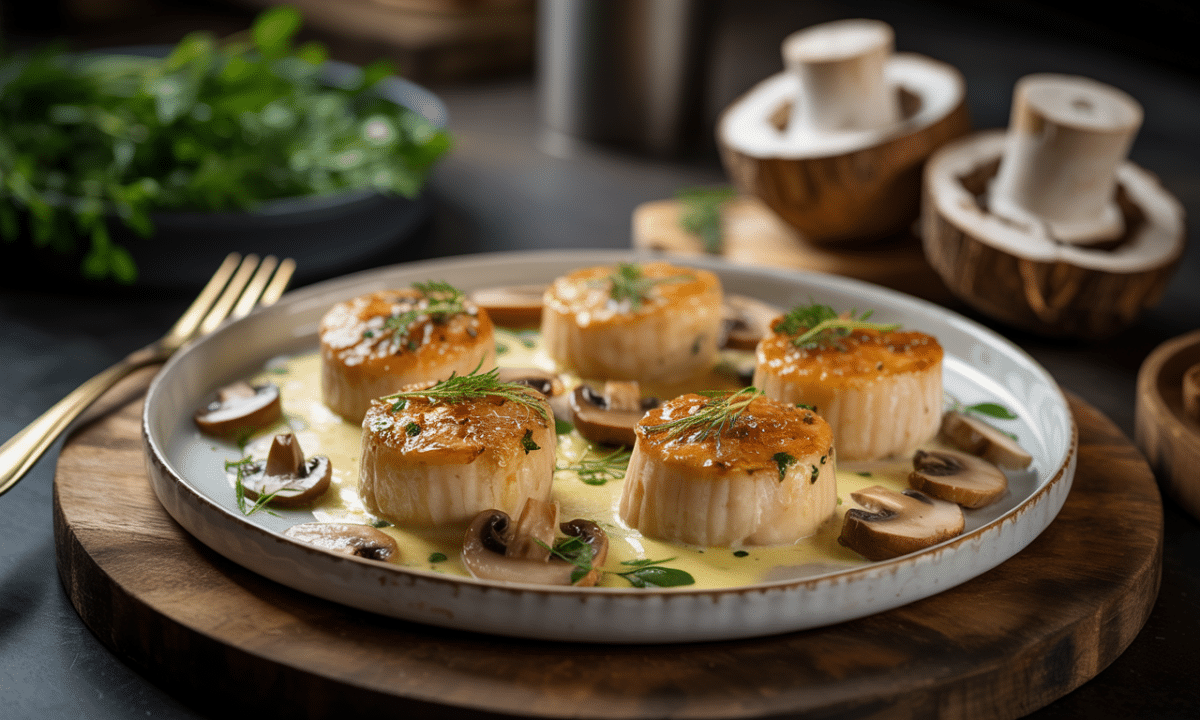 découvrez notre recette raffinée de gratin de saint-jacques à la crème et aux champignons, un plat savoureux qui saura ravir tous les palais lors de vos repas en famille ou entre amis.