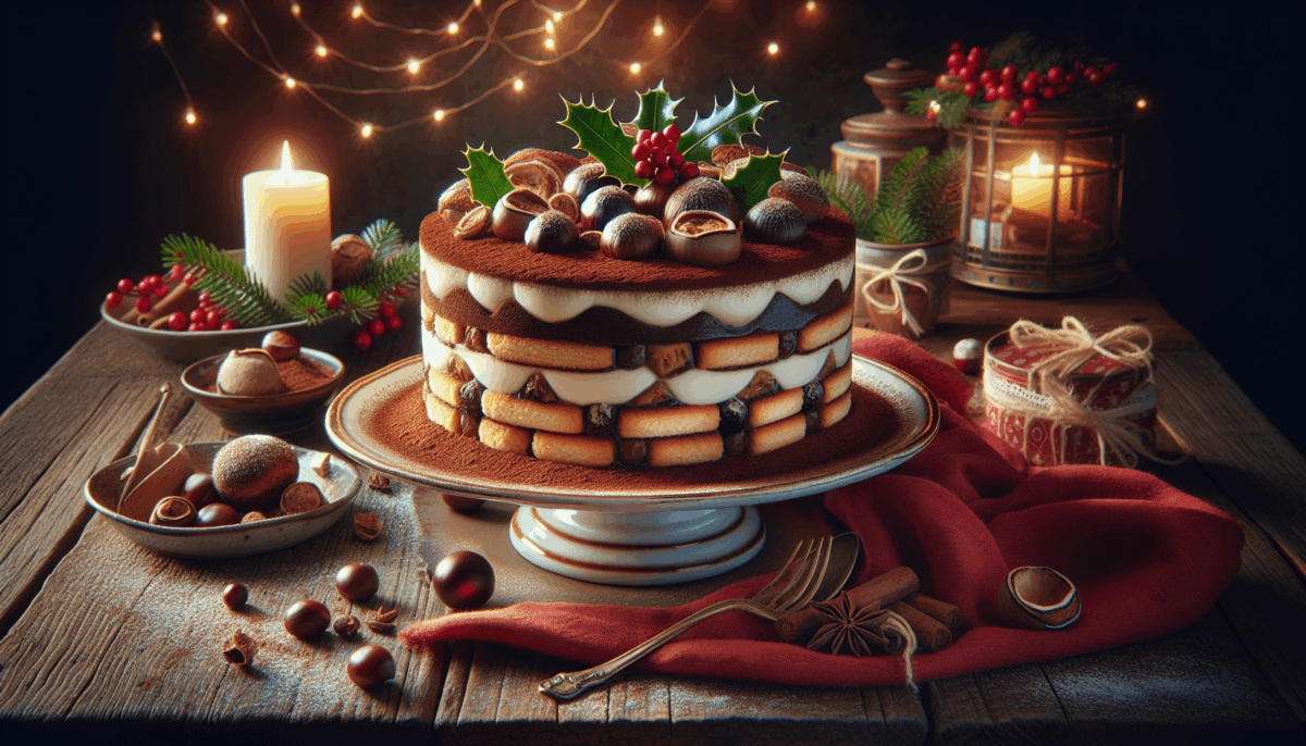 Tiramisu lait chocolaté, marrons et mascarpone pour Noël