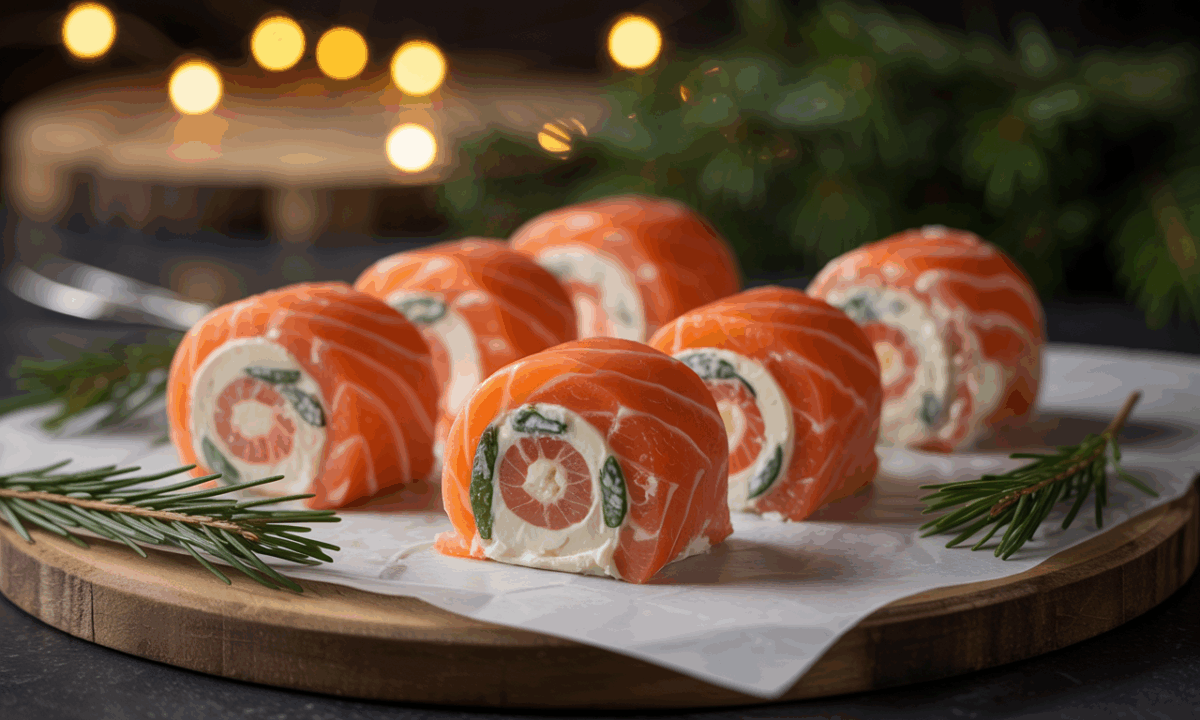 bûchettes saumon & fromage frais a deguster