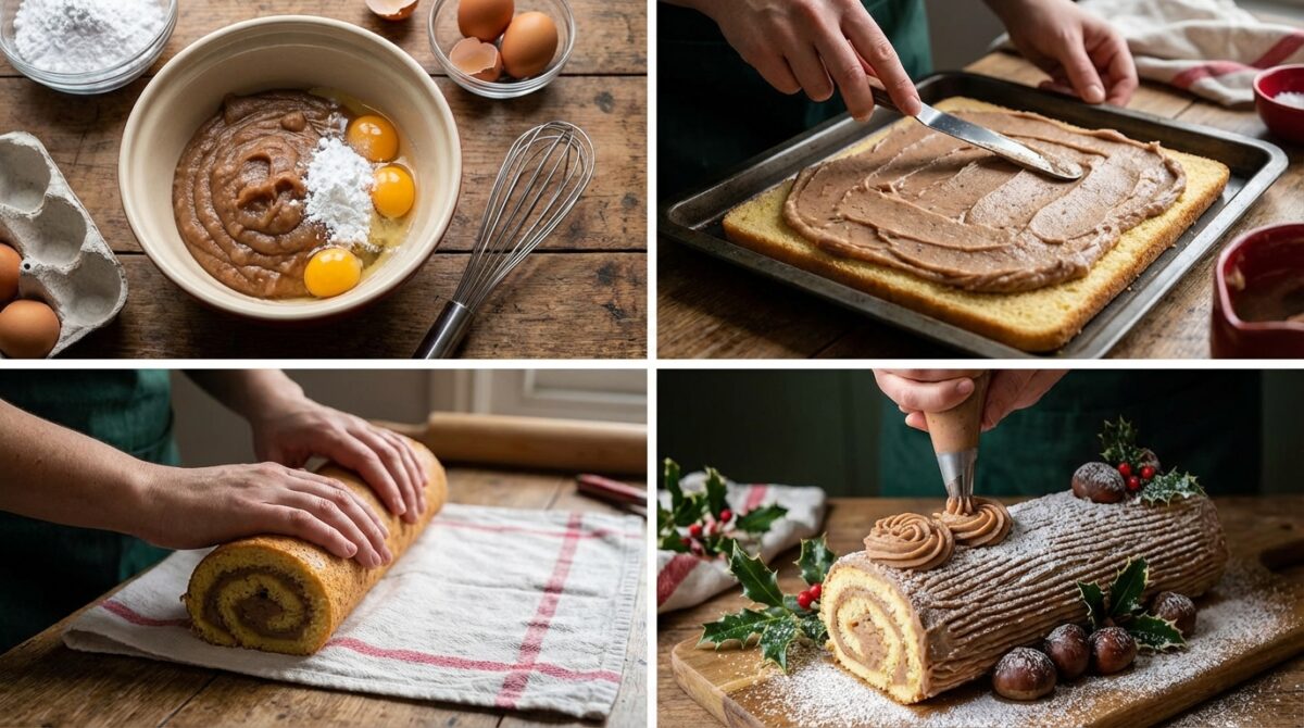découvrez la bûche aux marrons la plus magique de noël, crémeuse, parfumée et encore meilleure préparée la veille pour un dessert gourmand et festif inoubliable.