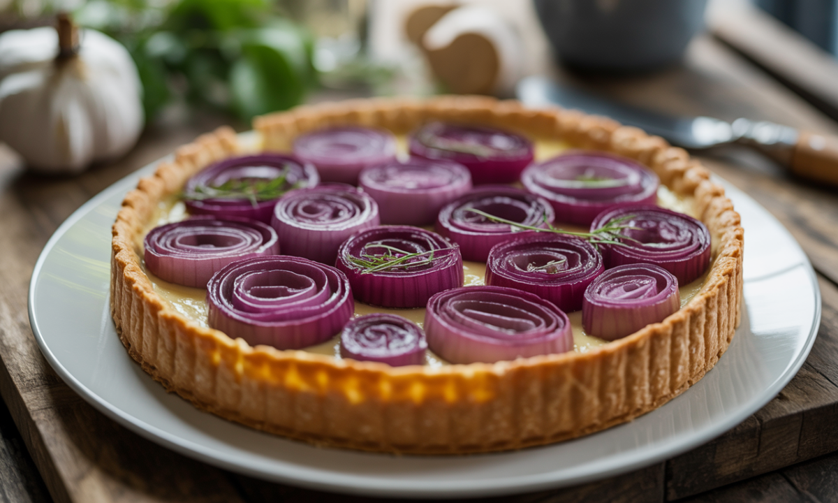 Tarte à l'oignon au reblochon
