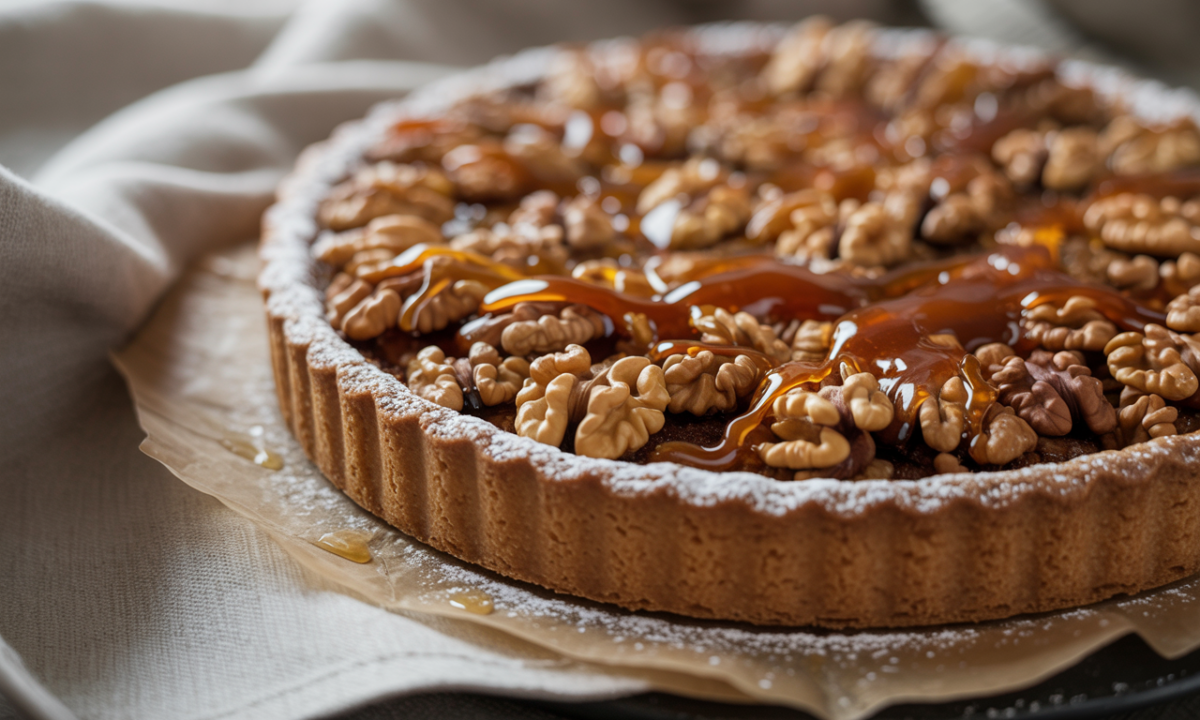 découvrez la recette irrésistible de la tarte crousti-fondante aux noix de grenoble et caramel onctueux, un dessert qui séduit tous les gourmands par son équilibre parfait entre croquant et douceur.