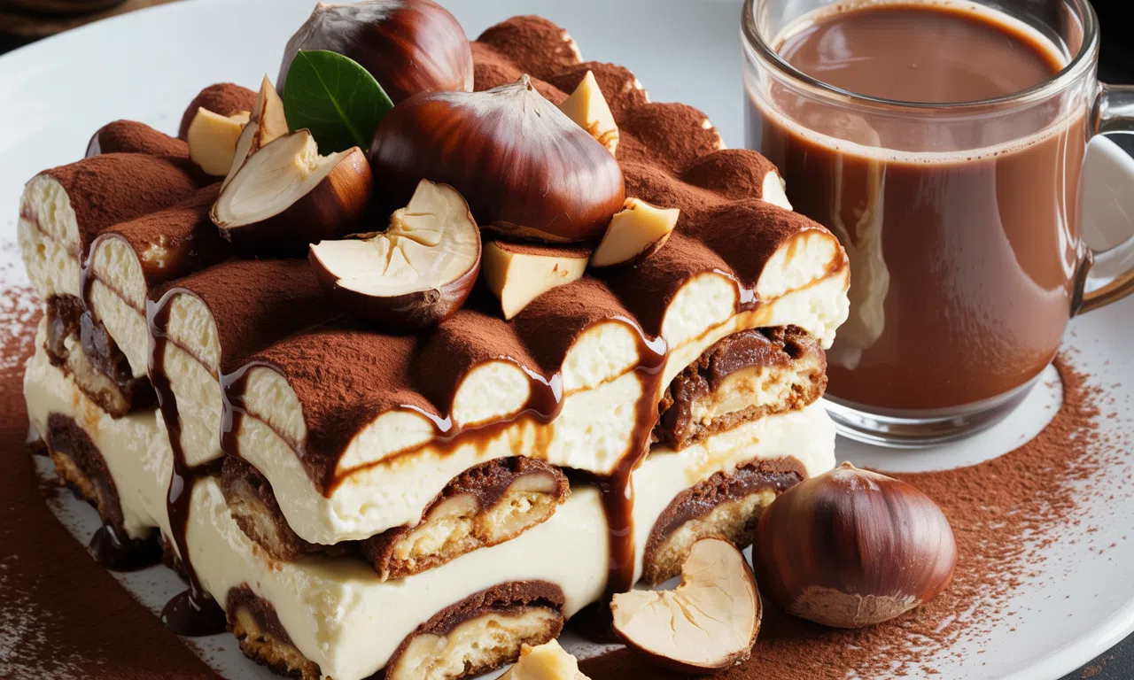 découvrez un tiramisu hivernal inédit alliant lait chocolaté, marrons et mascarpone pour un dessert gourmand et festif parfait pour noël.
