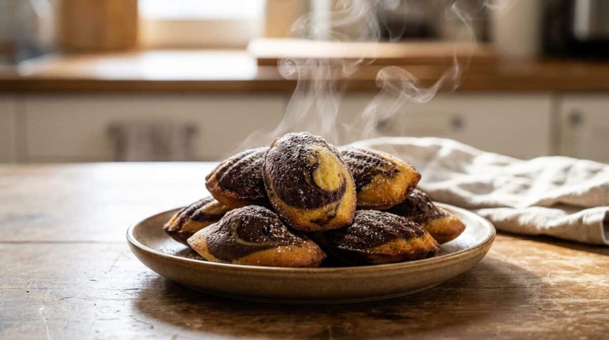 découvrez la recette facile des madeleines marbrées chocolat vanille, un goûter gourmand et maison à préparer en un rien de temps pour régaler petits et grands.