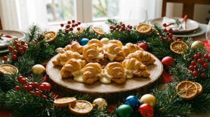 découvrez nos mini croissants jambon mozzarella, l’apéro de noël ultra gourmand qui se dévore en quelques minutes. parfaits pour régaler vos invités rapidement et savoureusement.