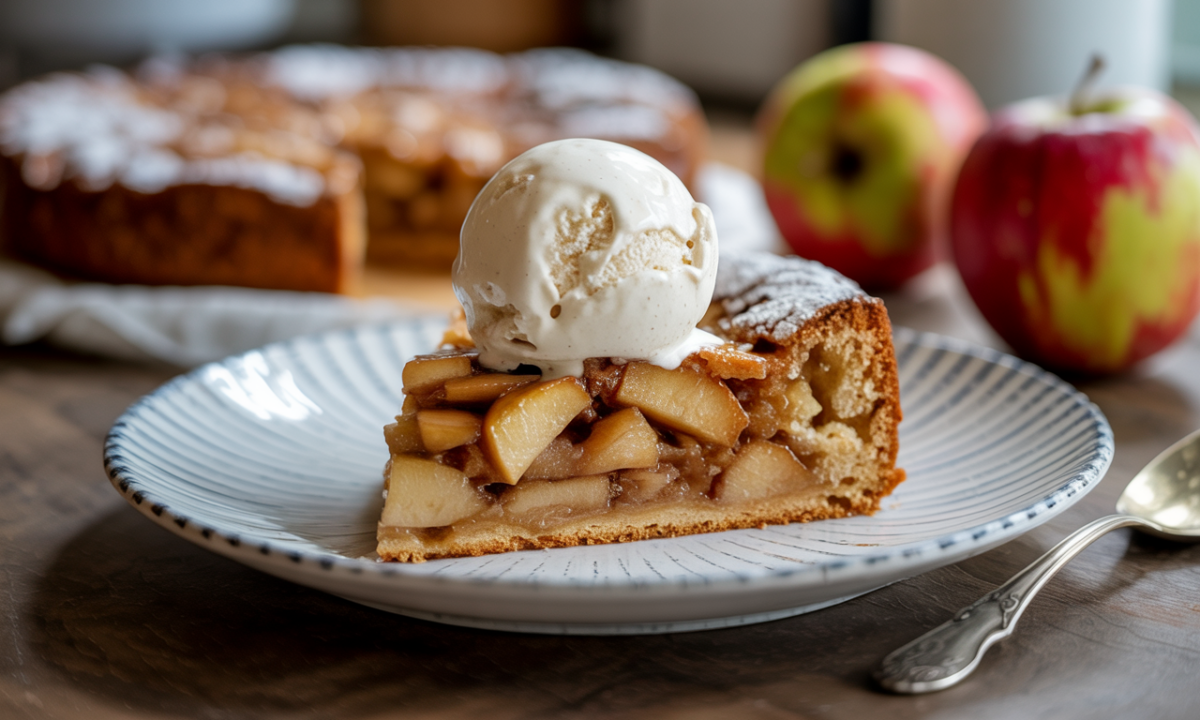 découvrez notre gâteau aux pommes délicieusement simple, rehaussé d'une couche caramélisée qui sublime chaque bouchée pour un plaisir gourmand inégalé.