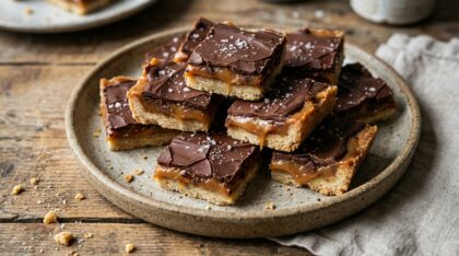 découvrez nos barres sablées caramel chocolat, un biscuit gourmand irrésistible alliant croustillant et douceur pour un moment de plaisir intense.
