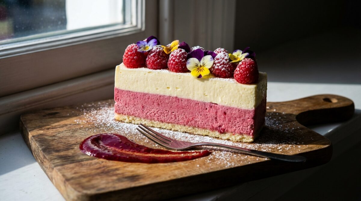découvrez notre bavarois framboise et chocolat blanc, un dessert léger et gourmand parfait pour toutes les occasions. une douceur fruitée et onctueuse qui ravira vos papilles.