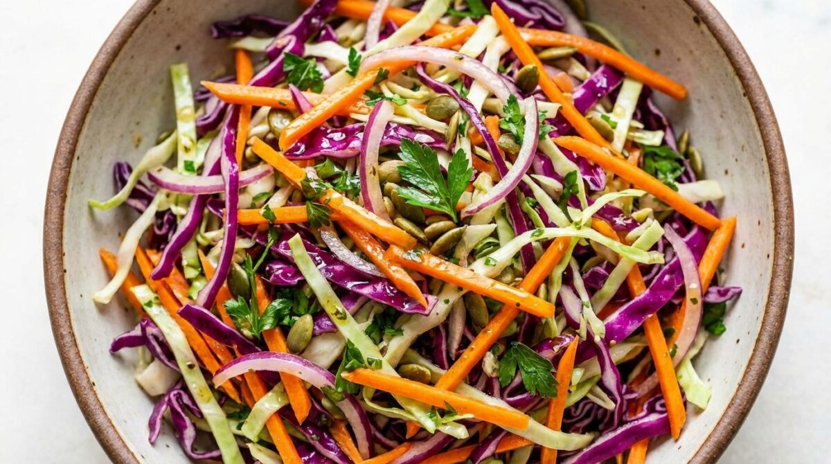 découvrez notre recette de coleslaw sans mayonnaise, une salade légère et rafraîchissante idéale pour accompagner vos repas en toute légèreté.