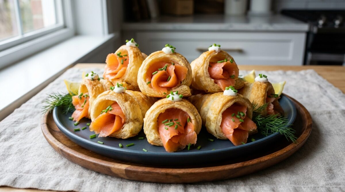 découvrez une recette élégante et rapide de cornets feuilletés au saumon et ciboulette, parfaite pour un apéro chic et savoureux.