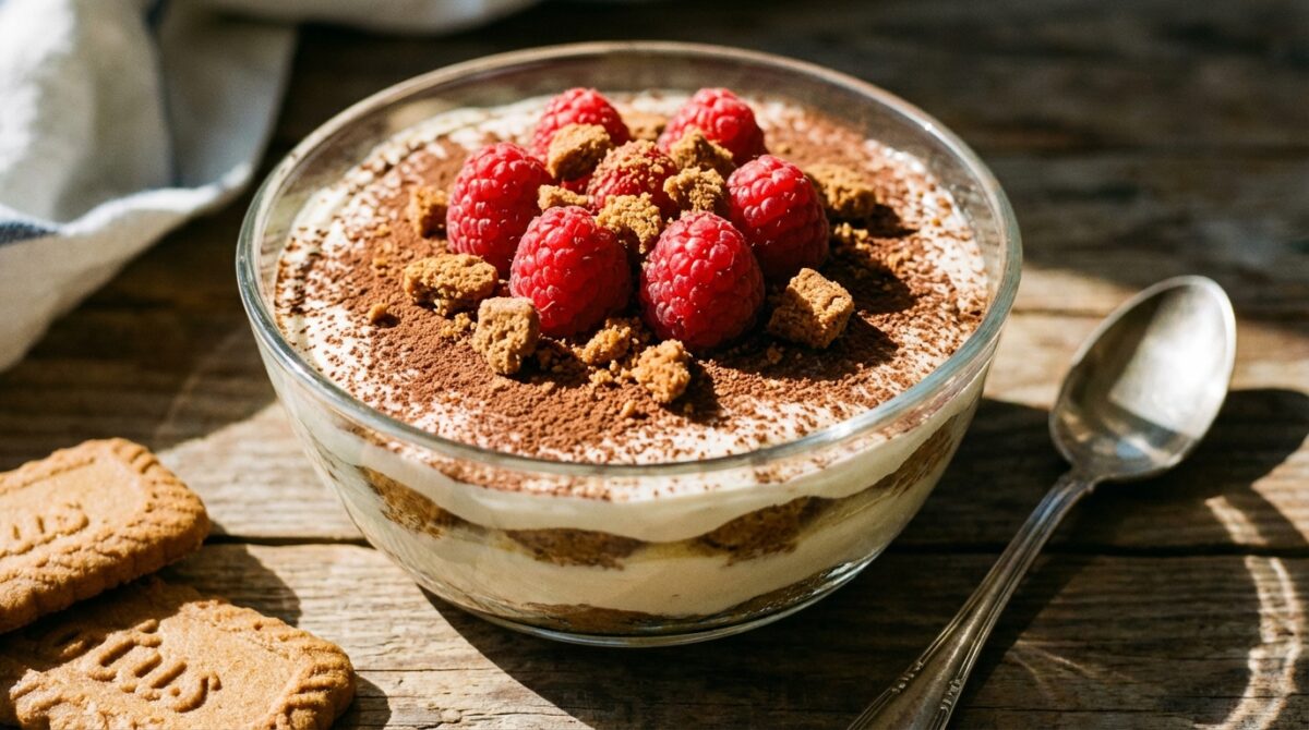 découvrez notre recette gourmande de tiramisu aux framboises et spéculoos, un dessert original qui ravira vos papilles et surprendra vos invités.