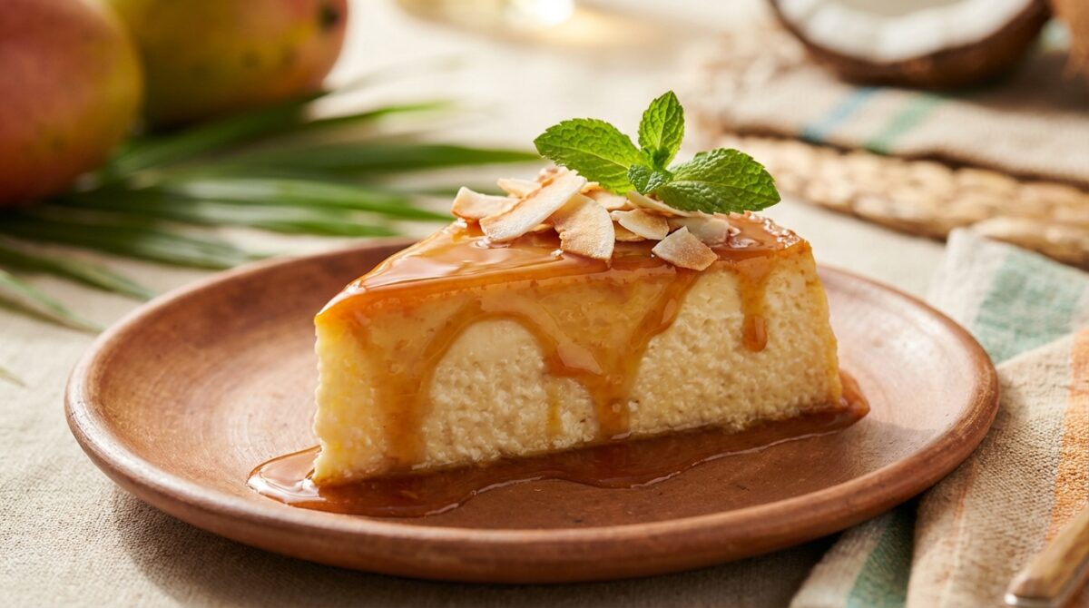 découvrez notre flan à la noix de coco, un dessert fondant et délicatement exotique qui ravira vos papilles avec ses saveurs douces et tropicales.