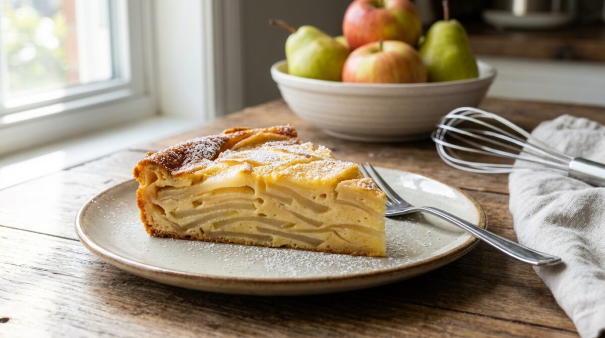 découvrez notre recette de gâteau invisible pomme-poire, un dessert léger et fondant, parfait pour une gourmandise saine et délicate.