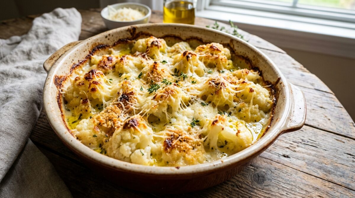 découvrez notre recette légère de gratin de chou-fleur fondant au parmesan, sans béchamel, pour un plat savoureux et sain facile à préparer.