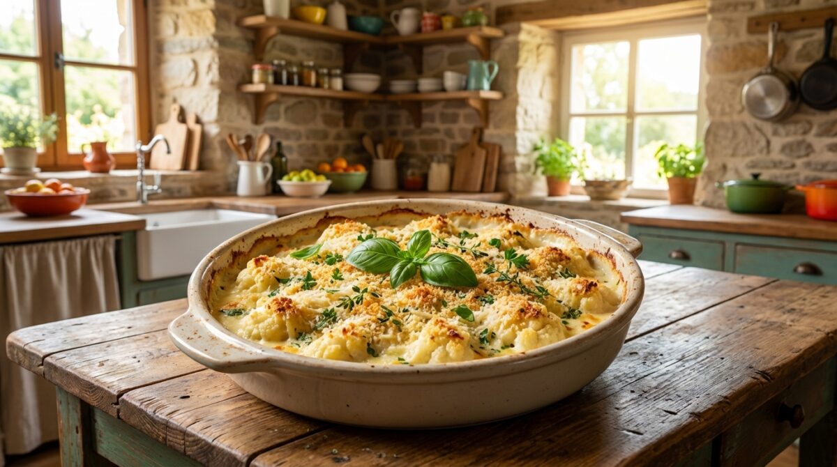 découvrez une recette légère et fondante de gratin de chou-fleur au parmesan, sans béchamel, idéale pour un plat savoureux et sain.