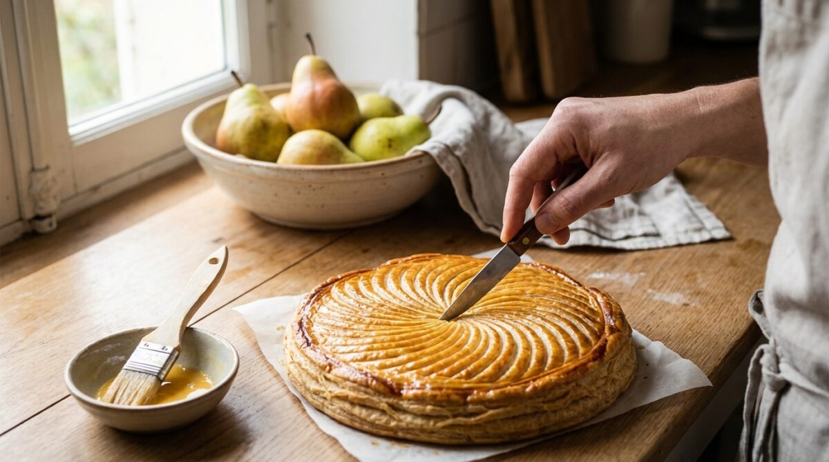 découvrez la galette des rois à la poire de laurent mariotte, une recette originale et savoureuse pour célébrer l’épiphanie avec une touche de fraîcheur.