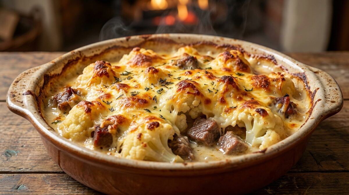 découvrez la recette cocooning par excellence : un gratin de chou-fleur et viande savoureux, parfait pour réchauffer vos repas en toute simplicité.