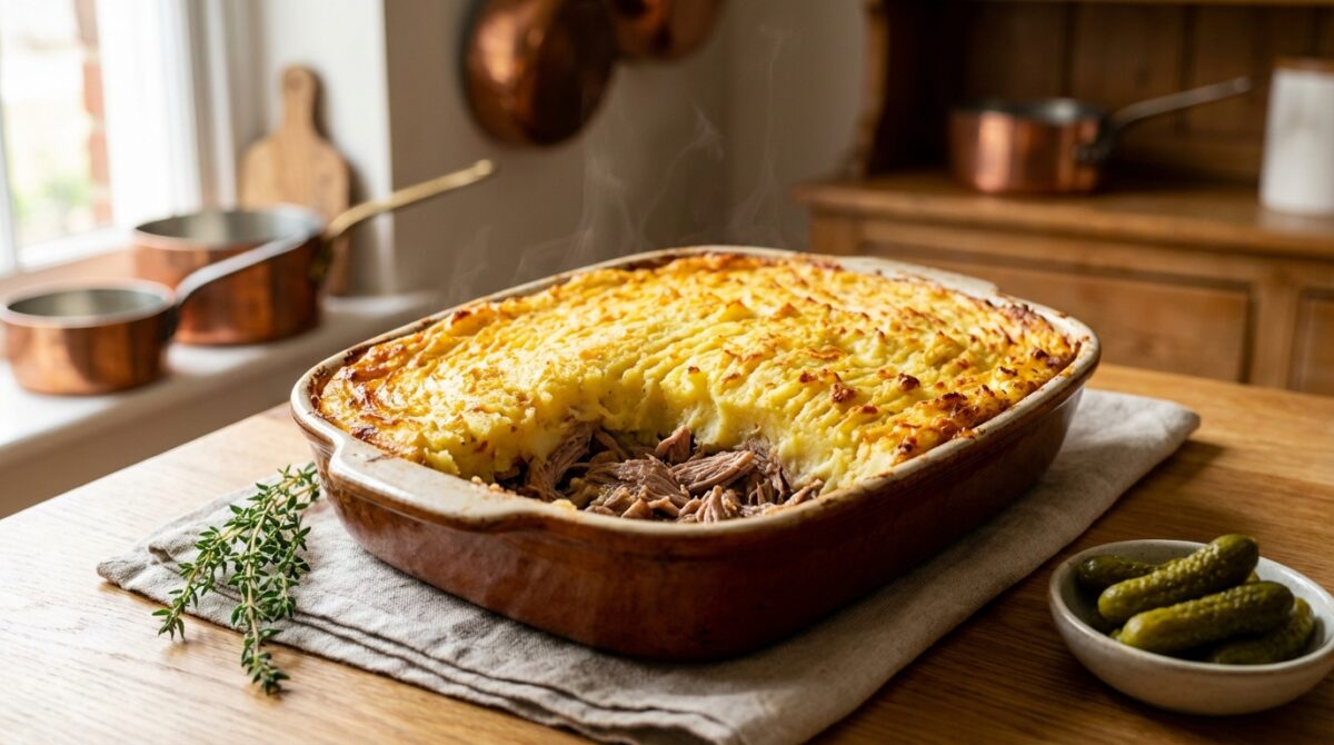découvrez la recette ultra réconfortante du parmentier de canard de cyril lignac, un plat savoureux et apprécié de tous pour réchauffer vos repas.
