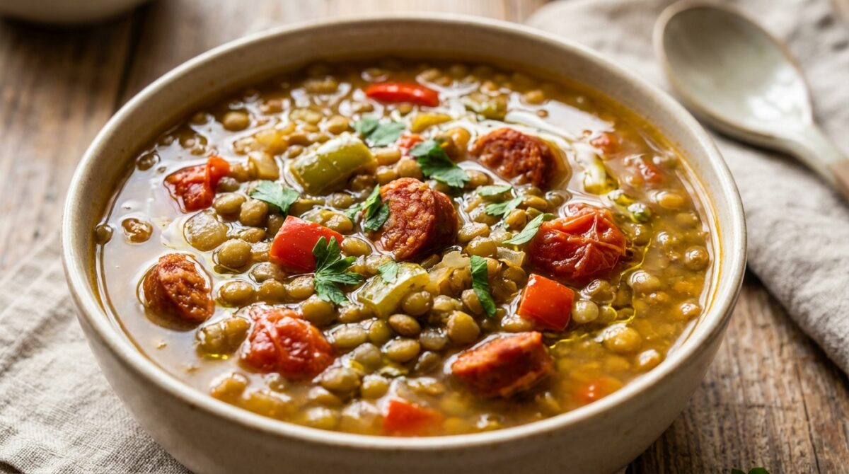découvrez les lentilles à l’espagnole, un plat mijoté riche en saveurs et en soleil, parfait pour un repas convivial et réconfortant.