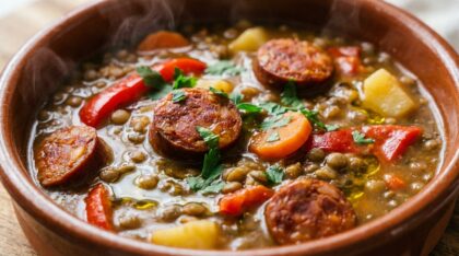 découvrez la recette des lentilles à l’espagnole, un plat mijoté riche en saveurs méditerranéennes et plein de soleil, parfait pour réchauffer vos repas.