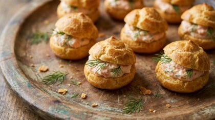 découvrez la recette des petits choux au saumon, élégants et gourmands, parfaits pour impressionner vos invités à l’apéritif.