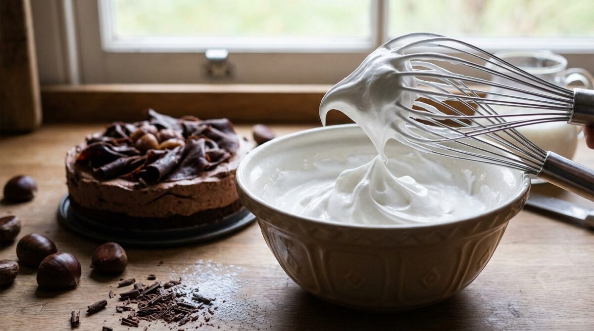 découvrez la recette festive et délicate du merveilleux au chocolat et marrons façon julie andrieu, pour un dessert gourmand et élégant à partager lors de vos occasions spéciales.