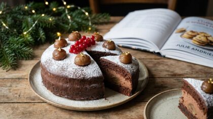 découvrez la recette festive et délicate du merveilleux au chocolat et marrons façon julie andrieu, un dessert gourmand parfait pour les occasions spéciales.