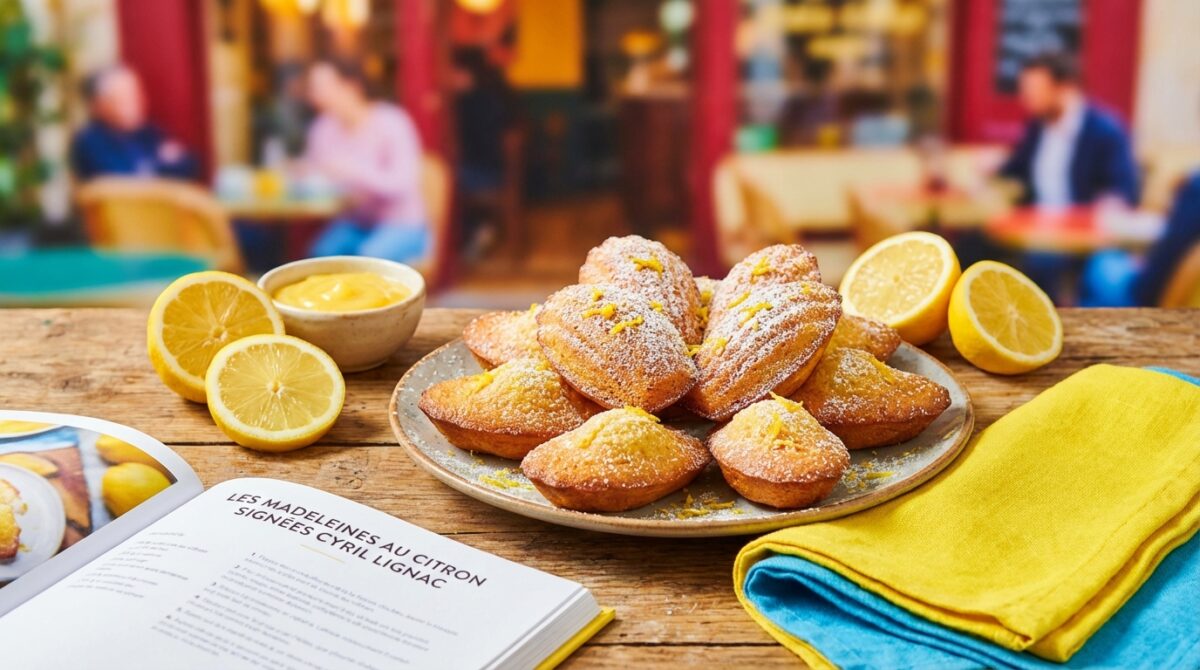 découvrez les madeleines au citron moelleuses, dorées et acidulées de cyril lignac, une gourmandise raffinée aux saveurs éclatantes.