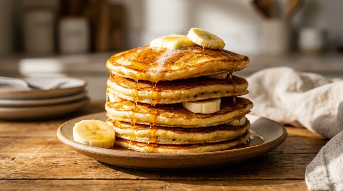 découvrez notre recette ultra moelleuse de pancakes à la banane, prête en seulement 10 minutes. un délicieux petit-déjeuner qui ravira toute la famille !