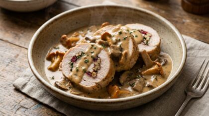 découvrez la recette savoureuse des paupiettes de dinde aux champignons, un plat mijoté plein de douceur et de tendresse, idéal pour un repas réconfortant en famille.