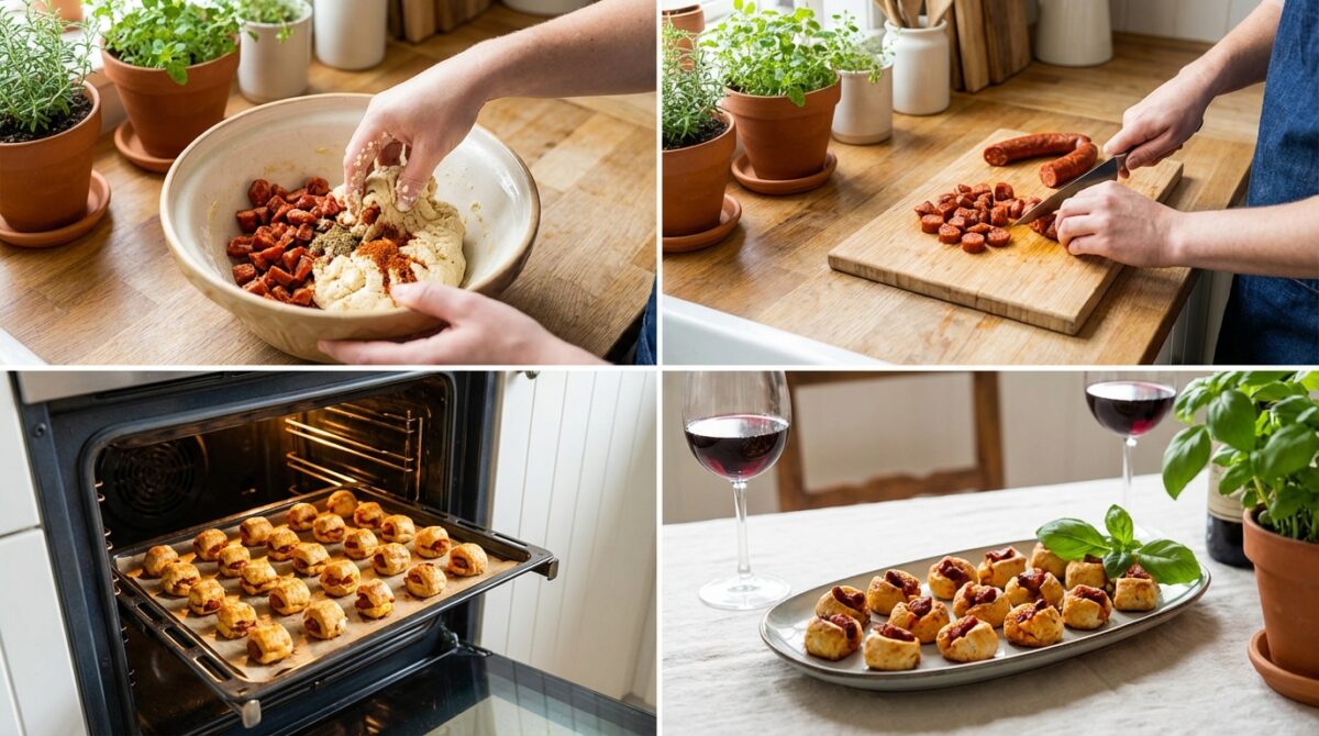 découvrez une recette simple et conviviale de petites bouchées au chorizo, parfaites pour régaler vos invités lors de l'apéritif.