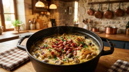 découvrez la recette traditionnelle et réconfortante du poulet cocotte façon grand-mère, un plat savoureux et facile à préparer qui ravira toute la famille.