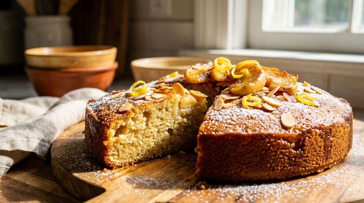 découvrez une recette facile et rapide pour un gâteau moelleux sans gluten aux pommes, amandes et citron, parfait pour une pause gourmande saine et savoureuse.
