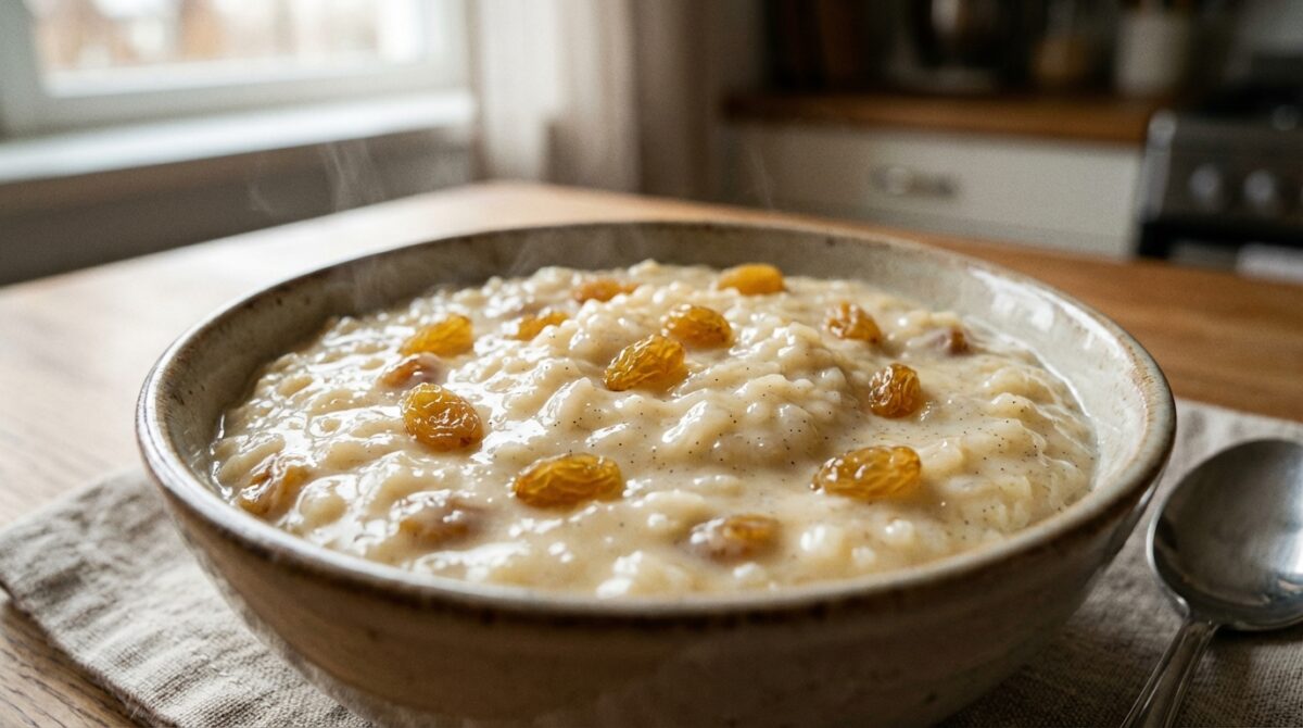 découvrez la recette facile et gourmande du riz au lait vanillé aux raisins secs, un dessert doux et intemporel qui ravira petits et grands.