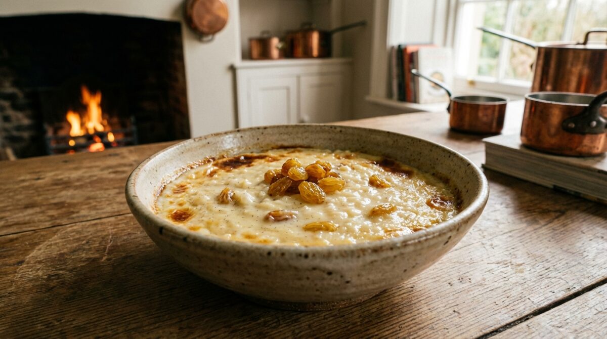 découvrez notre recette de riz au lait vanillé aux raisins secs, un dessert doux, crémeux et intemporel qui ravira toute la famille.