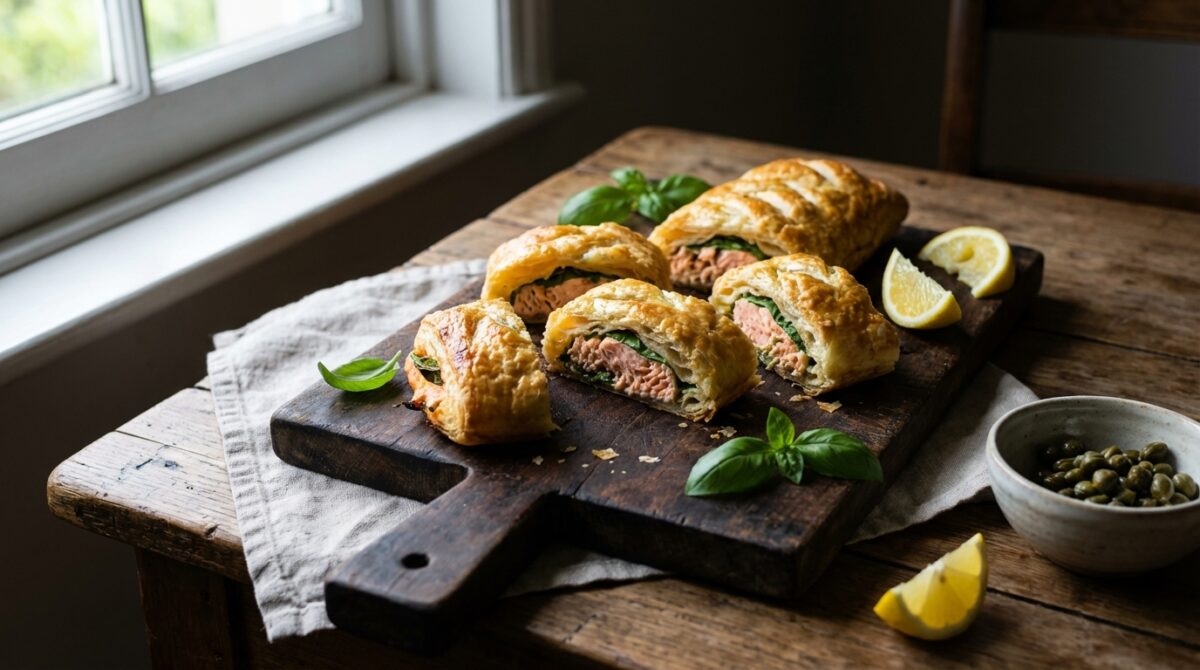 découvrez notre recette facile et rapide de roulés feuilletés apéritifs au saumon et basilic, parfaits pour un apéritif gourmand et parfumé.