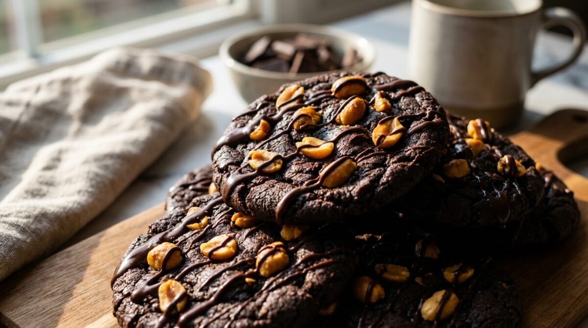 découvrez notre recette facile de spritz au chocolat noir et cacahuètes, des biscuits gourmands parfaits pour toutes les occasions.