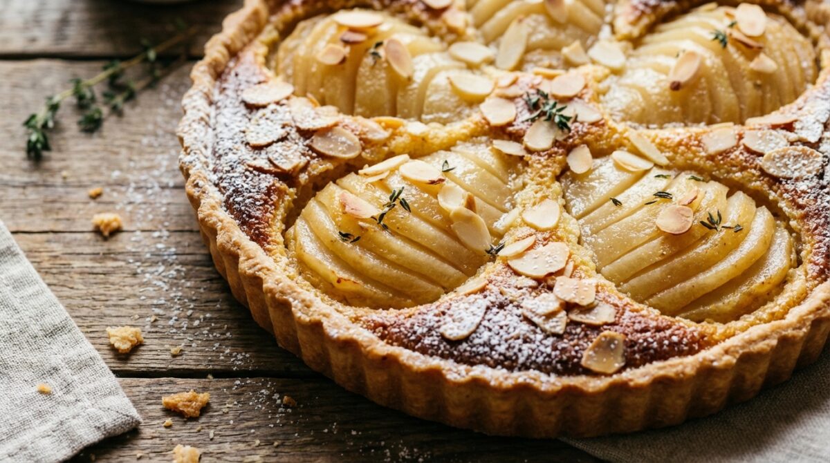 découvrez la tarte amandine aux poires bourdaloue, un incontournable de la pâtisserie française alliant douceur des amandes et saveur délicate des poires.