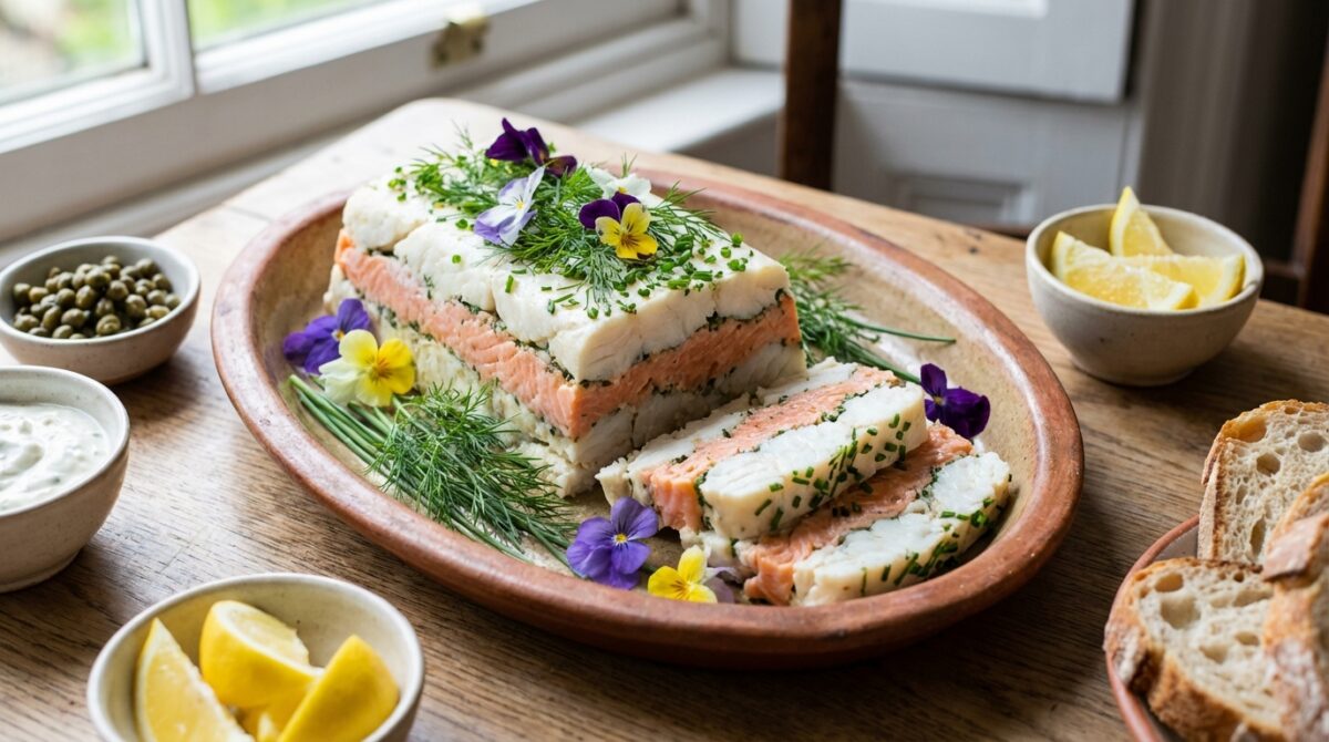 découvrez notre terrine aux deux poissons, une entrée fraîche et raffinée idéale pour vos repas élégants et gourmands.