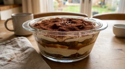 découvrez notre recette gourmande de tiramisu au caramel au beurre salé, un dessert réconfortant et irrésistible pour toutes vos envies sucrées.