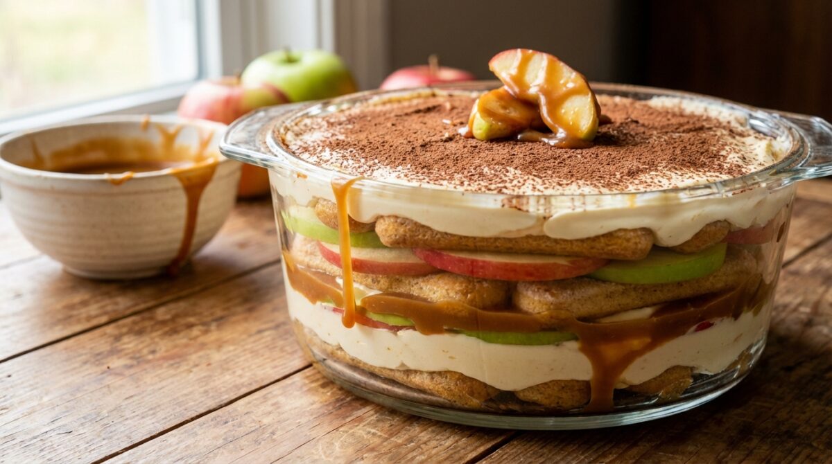 découvrez le tiramisu pommes-caramel, une version fruitée et ultra gourmande du célèbre dessert italien, alliant douceur des pommes et saveur riche du caramel pour un plaisir gourmand garanti.