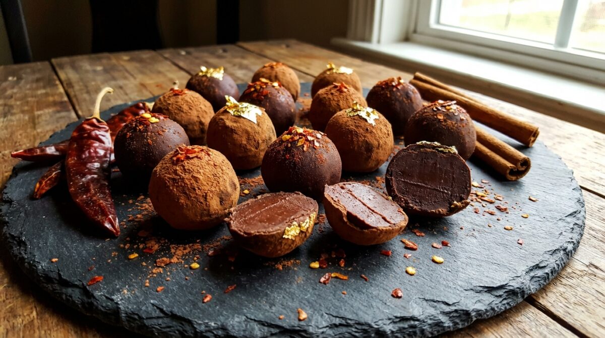 découvrez notre recette de truffes chocolat-piment, fondantes et gourmandes, qui allie la douceur du cacao à une pointe de piquant pour éveiller vos papilles.